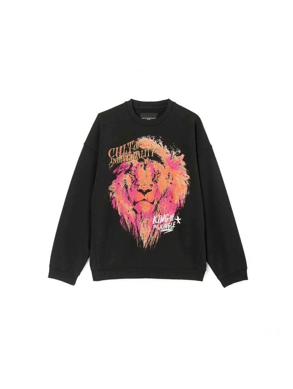 Cult Of Individuality Mens "King Of The Jungle" Crew Neck Fleece Sweater Size L